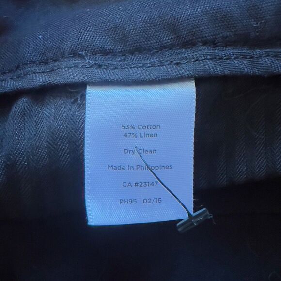 Talbots 5" Midi Chino Shorts Size 8 Black Linen Blend - Picture 8 of 8